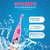 托马斯儿童电动牙刷自动刷牙3-6-12岁软毛小孩家用旋转式电动牙刷（1.29全国停发，2.12恢复正常发货）(粉色 颜色)第2张高清大图