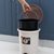 创意家用脚踏脚踩带盖垃圾桶式卫生间厨房客厅垃圾筒圆有盖塑料(8L米色（带内桶）+5卷袋)第4张高清大图