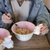 可爱卡通日式蔬菜沙拉碗陶瓷水果碗学生宿舍泡面碗创意个性甜品碗(白色双兔碗)第4张高清大图