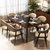 古宜（Guyi） 古宜 北欧餐桌椅实木铁皮钢化黑玻璃餐桌六椅现代简约一桌四椅餐厅家具(1.3*0.8米餐桌)第2张高清大图