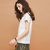 七格格2017夏装新款时尚简约纯色宽松圆领星星刺绣短袖T恤女X1139(白色 L)第3张高清大图