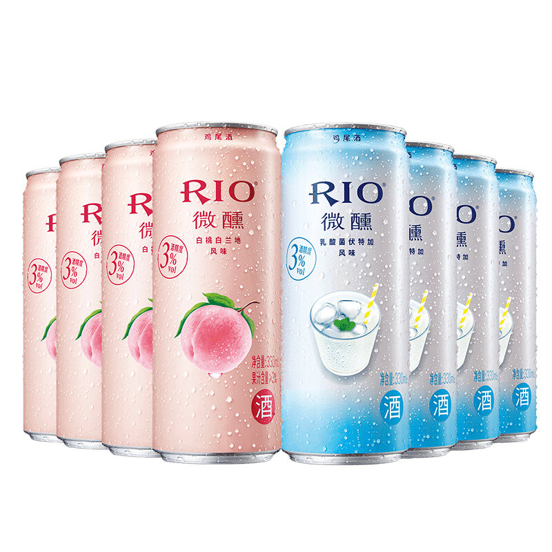 锐澳乳酸菌味白桃味330ml8国美超市甄选