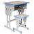 永岩钢木 单人封边式学生课桌椅 YY-0012(蓝边（可指定） 默认)第4张高清大图