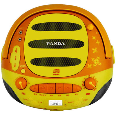熊猫(PANDA) CD201 便携式CD播放机 胎教机 CD机 磁带录音机 黄色