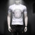 欧洲站美杜莎夏季2020新款潮流牌男士丝光棉烫钻短袖T恤大码体恤3.(2XL 白)第4张高清大图