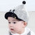 牛奶朋友 婴儿春秋条纹小星精灵鸭舌棒球帽婴儿帽4-24个月鸭舌帽(黑白条纹 50号帽围（49-51cm）)第4张高清大图