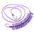 雨花泽（Yuhuaze）多用途夹子晾衣绳 防风晒衣架 防滑挂衣绳晒衣绳晒衣夹（紫色） YHZ-90290第2张高清大图