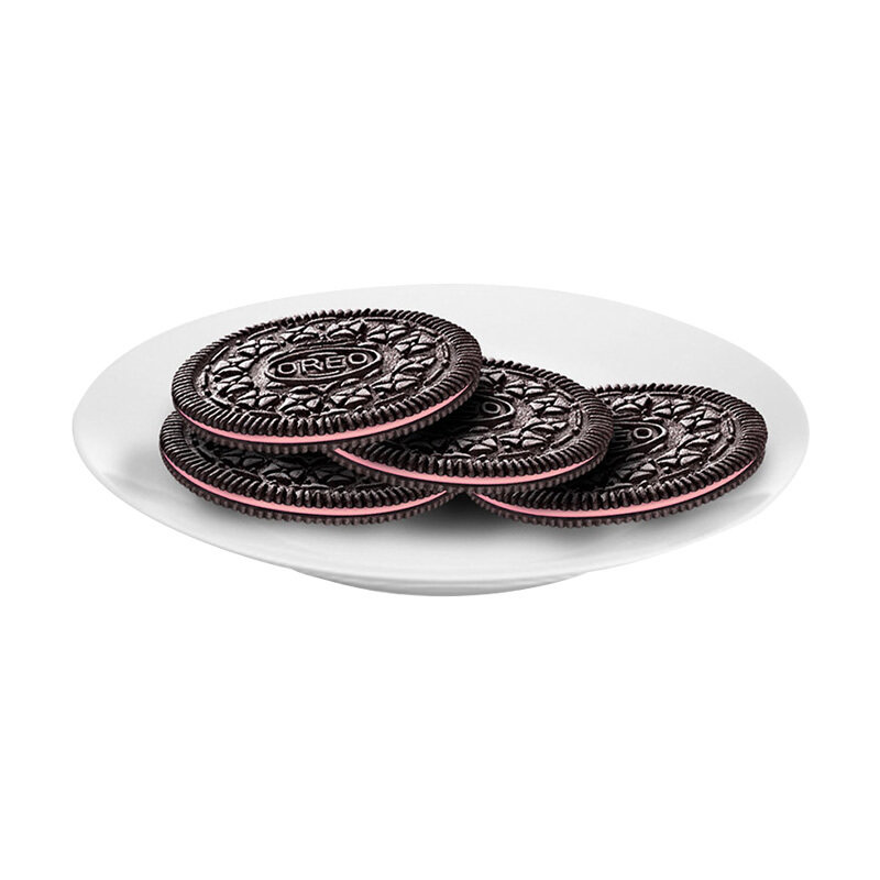 奥利奥巧轻脆清新草莓酸奶味薄片夹心饼干95g 国美超市甄选【图片 价