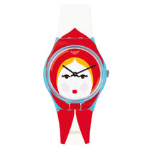 斯沃琪(Swatch)手表 色彩密码系列 石英男女表 小红帽GS150