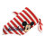 迪士尼宝宝三角巾  儿童头巾 婴儿口水巾/围嘴/围兜(白底红条 60*30cm)第2张高清大图