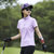 LUCKYDEER/幸运鹿夏季户外女装运动速干衣短袖立领透气防紫外线跑步T恤(浅紫 M)第2张高清大图