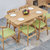 北欧纯实木餐桌椅组合现代简约小户型家用吃饭桌子长方形歺桌椅(1.4M*80CM桌(白橡木))第3张高清大图