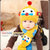 秋冬宝宝帽子男女婴儿帽子韩国儿童毛线帽围巾两件套0-3-6-12个月保暖(牛仔蓝)第2张高清大图