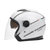 新款电动车头盔冬季保暖头盔骑行双镜片防护帽(白色 成人)第5张高清大图