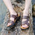 MR.KANG凉鞋男鞋夏季头层牛皮沙滩鞋时尚凉鞋(42)(5098棕色)第2张高清大图