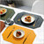 北欧ins西餐垫防油餐桌垫pvc餐盘垫纯色双层方形皮革餐垫(棕色 默认版本)第4张高清大图