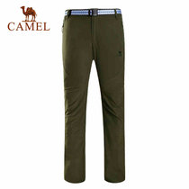 CAMEL骆驼户外登山徒步套装搭配(软壳衣+速干裤+登山鞋）(暗军绿男款 3XL)