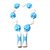 JOINFIT 进口梅花棒 放松棒 健身运动放松器 私教瑜伽健身用品(蓝色 软索式加强版)第5张高清大图