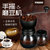 小型手磨咖啡机家用热卖可水洗玻璃磨豆机便携式手摇咖啡豆研磨机(咖啡色)第2张高清大图