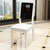 古宜（Guyi） 古宜 烤漆简约现代白餐椅木质休闲餐桌椅子实木电脑椅子书桌椅 现货(流水线条椅2把(单独送货安装+180)第2张高清大图