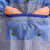VTyee格子围裙加大桃皮绒长袖罩衣厨房防尘花朵发财树罩衣(双猫咖啡)第3张高清大图