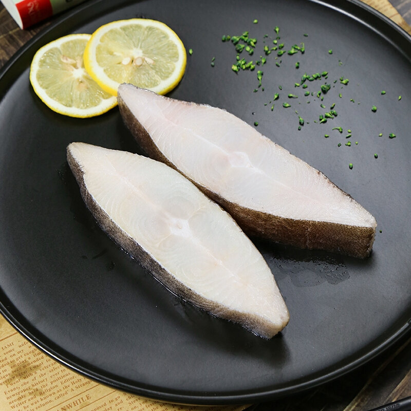 蓝雪冷冻格陵兰比目鱼扒500g58块袋装生鲜海鲜水产国美超市甄选