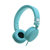 ULDUM U502手机耳机头戴式立体声带线控麦克风按键通用耳塞 (湖蓝色)第5张高清大图