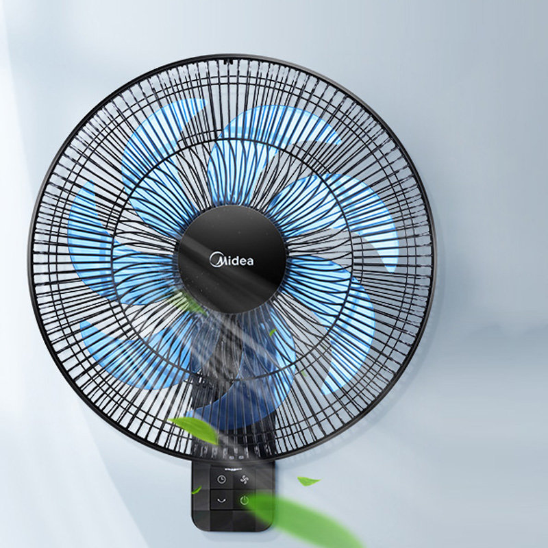 美的midea壁扇挂壁式电风扇挂墙壁家用摇头遥控商用fwa35war遥控款7叶