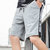 卡郎琪 沙滩裤男五分裤2020新款夏季外穿拼接运动裤潮学生大码男士休闲裤(KXP-S12灰色 M)第3张高清大图