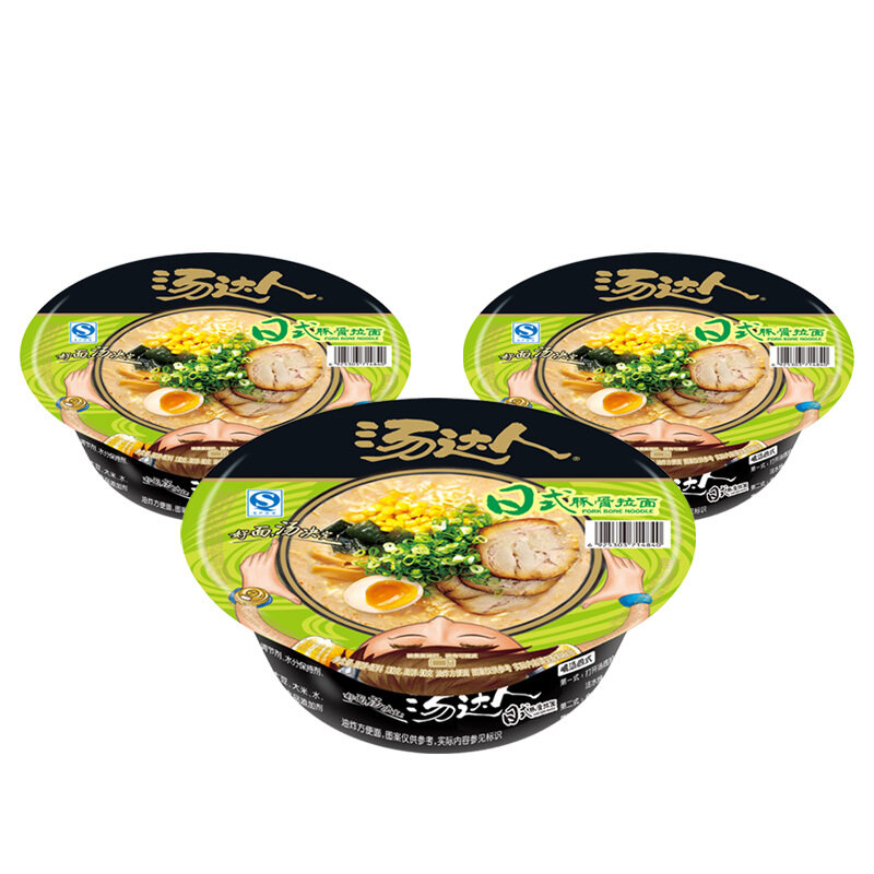 统一(qxty)汤达人日式豚骨味拉面12碗 桶面泡面整箱装休闲零食