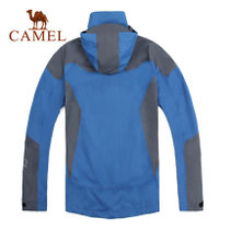CAMEL骆驼户外秋冬新品冲锋衣男款含抓绒内胆两件套冲锋衣2F01203(中绿)