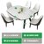 俊采云JCY-G3岩板餐桌椅组合可伸缩折叠家用小户型可变圆桌直径130厘米单桌+8椅（单位：组）(亮白色)第2张高清大图
