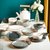 轻奢金边米饭碗陶瓷餐具北欧创意碗碟套装家用大号汤碗高颜值组合(12寸鱼盘(浅灰色))第5张高清大图