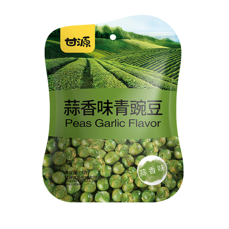 甘源国美好货75g袋4袋原味青豆75g袋4袋蒜香青豆匠心之作