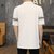 威猛男子短袖POLO衫2021年夏季新款休闲上衣T恤 MD81175XXL码白 翻领 舒适 休闲第5张高清大图
