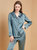 夏季冰丝睡衣女春秋长袖两件套装性感薄款韩版女士仿真丝绸家居服(M-女（105斤-115斤） 蓝灰色（女款）)第4张高清大图