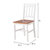 好事达新品实木餐桌椅 椅地中海风小户型方形餐桌椅一桌四椅(白色+棕色 松木)第3张高清大图