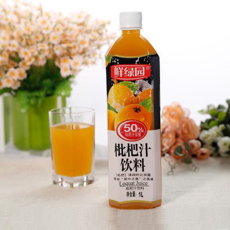 鲜绿园枇杷果汁饮料1l/瓶