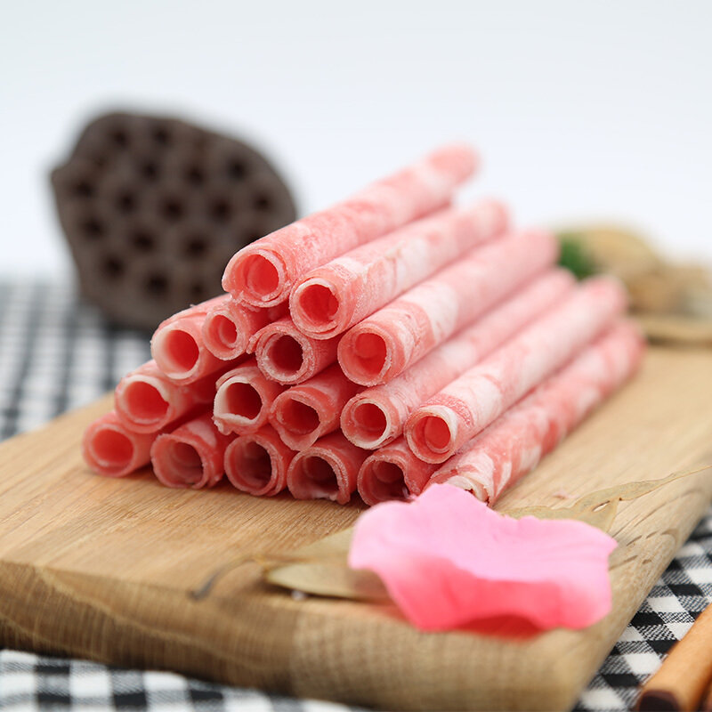 恒都国产原切精选牛肉卷500g盒谷饲牛肉火锅食材精选牛前腿肉国美超市