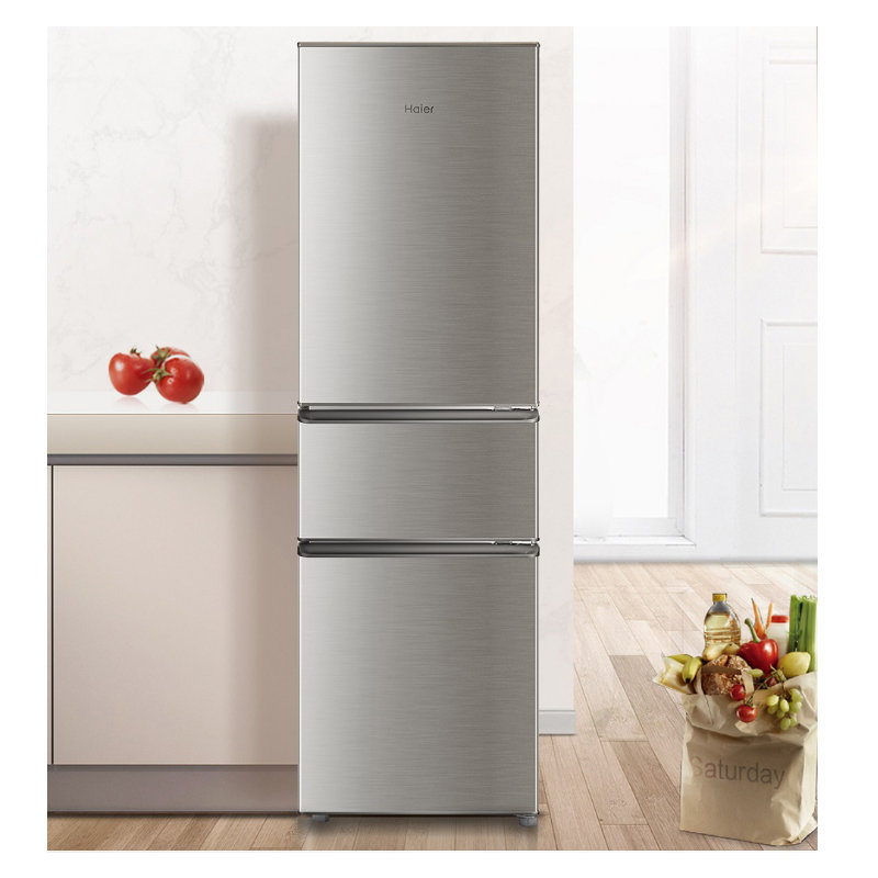海尔haierbcd215stpd三门小型家用宿舍租房冷藏冷冻小冰箱