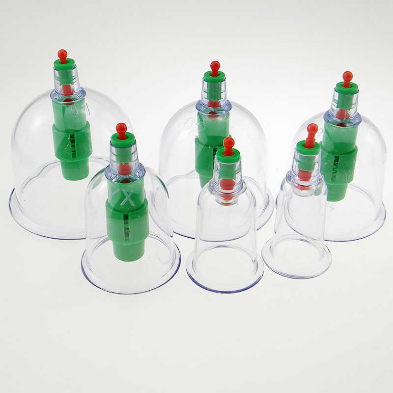 康慈带磁真空拔罐器6个罐家用拔气罐增强加厚型带延长管真空枪拔火罐