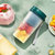 【日本品牌】迷你充电榨汁机自动式电动小型果汁机水果家用榨汁杯(【至尊款】金边翡翠绿-6叶刀头)第3张高清大图