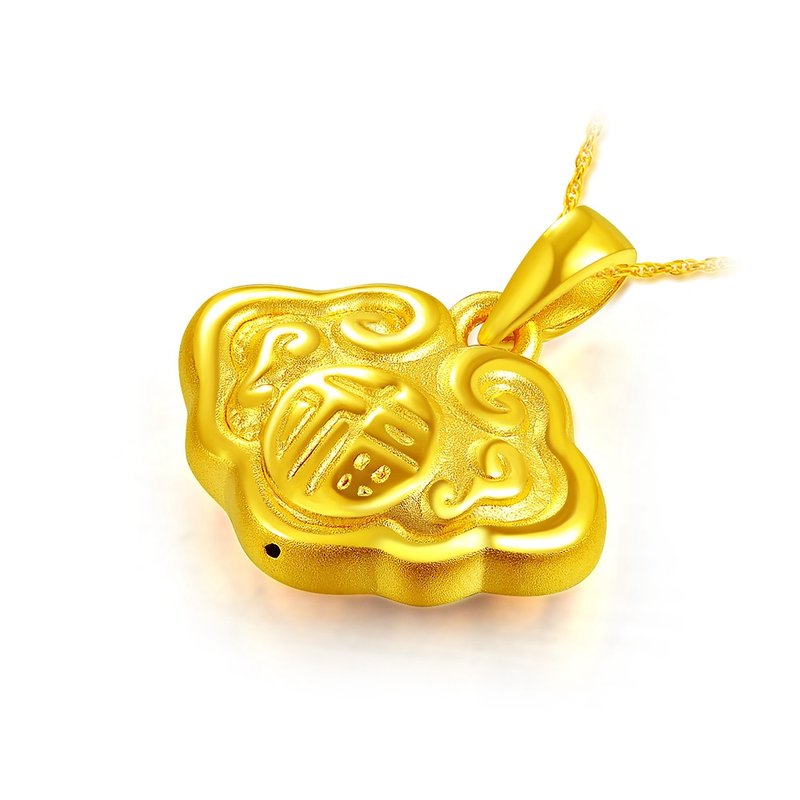 中国黄金足金中国风祥云纳福锁吊坠约172ggb0p020中国风祥云