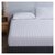 床上用品宾馆酒店白缎条床笠单件床罩(JT003-cl)第2张高清大图