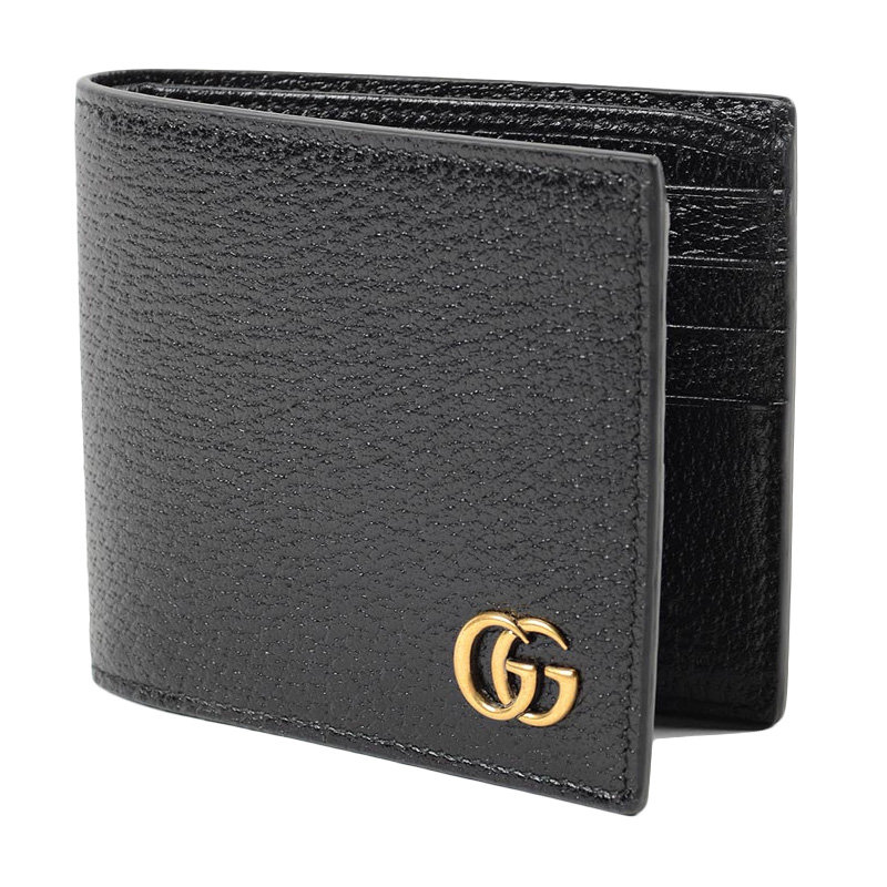 gucci古驰男士黑色双折钱包428726dj20t1000黑色时尚百搭