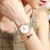 欧美时（OMAYS）瑞士品质全自动机械女表潮流商务双日历女士手表休闲时尚夜光防水手表女腕表(橙色 钢带)第3张高清大图