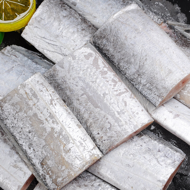 纯色本味国产舟山精品带鱼段纯中段无内脏健康轻食700g袋2128块烧烤