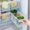 保鲜盒冰箱专用收纳神器分隔置物盒蔬菜收纳箱厨房收纳盒子储物盒(咖色-中号 默认)