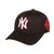 MLB ny黑色侧边红丝边标魔术帽32CP85-50R均码黑 百搭第5张高清大图