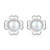 四叶草珍珠耳饰925银镶淡水珍珠耳钉花儿朵朵(白色)第3张高清大图